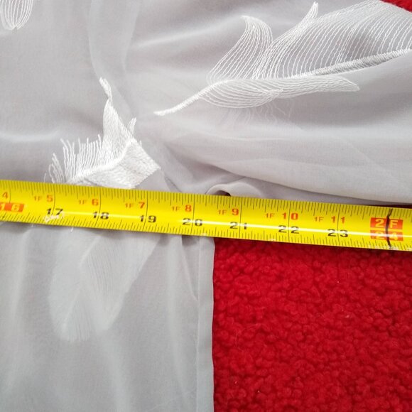 sheer drop waist embroidered feathers shirtdress NWOT - Picture 11 of 11